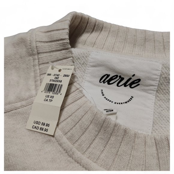 Aerie Down-To-Earth Soft Chic Oversized Sweater Womens Size XS - Picture 11 of 15